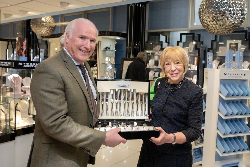 MRS SABINA HIGGINS OFFICALLY OPENS NEW EXHIBITION CELEBRATING IRISH FILM AND COSTUME AT NEWBRIDGE SILVERWARE obrien pr